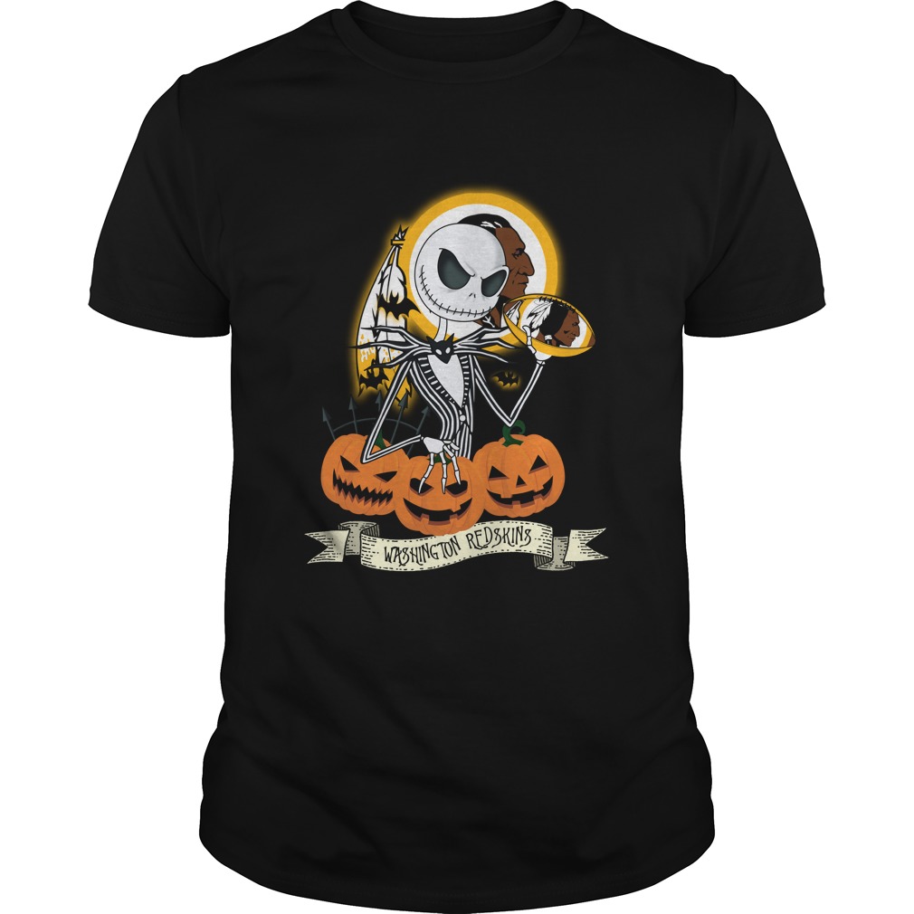 Washington Redskins Halloween "jack Skellington" T-Shirt